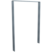 Leaning bracket made of flat steel | 70 x 70 mm | for setting in concrete, without crossbar | width: 800mm | hot-dip galvanized